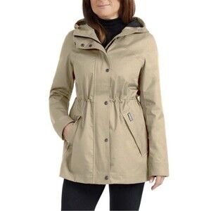 HUNTER Tan Water Resistant Cotton Smock Jacket Rain Coat Womens Small